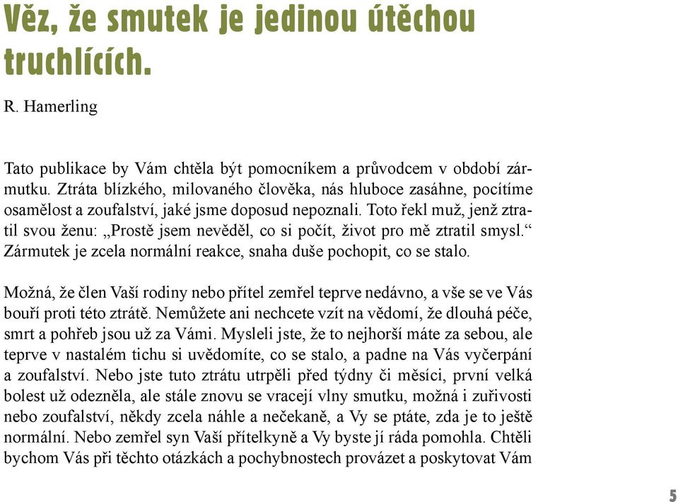 Toto řekl muž, jenž ztratil svou ženu: Prostě jsem nevěděl, co si počít, život pro mě ztratil smysl. Zármutek je zcela normální reakce, snaha duše pochopit, co se stalo.