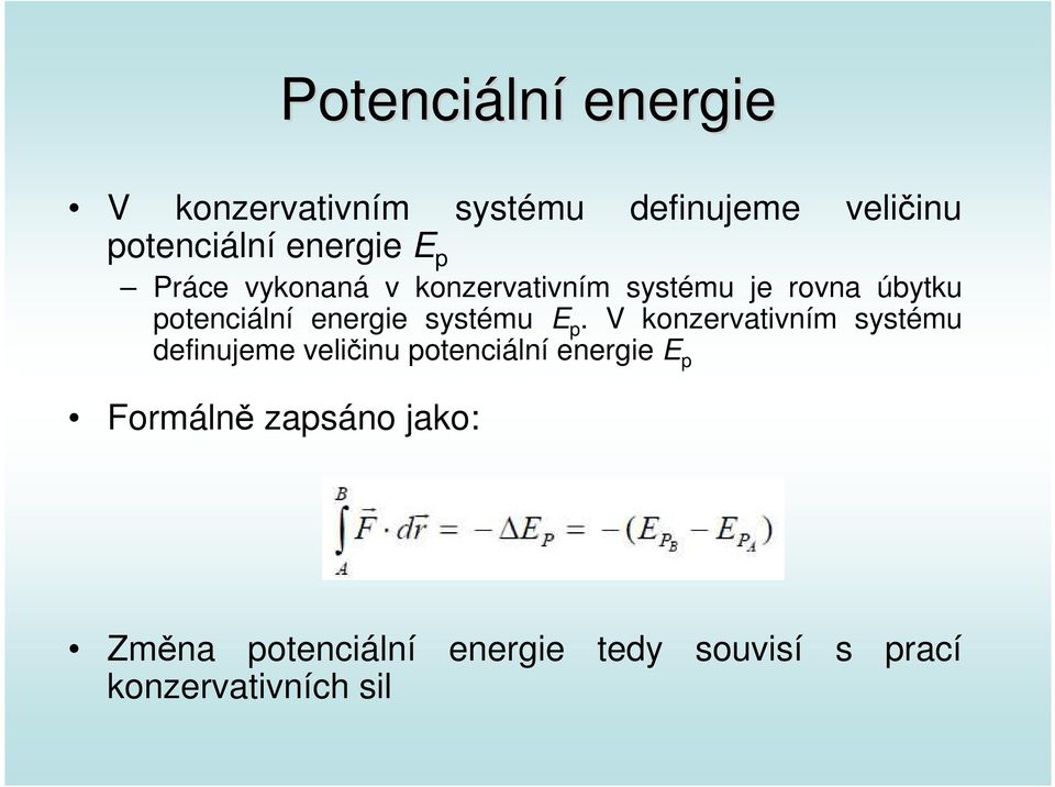 energie systému E p.