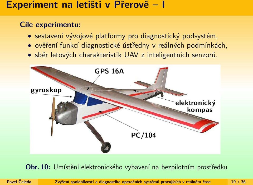 senzorů. gyroskop GPS 16A elektronický kompas PC/ 104 Obr.