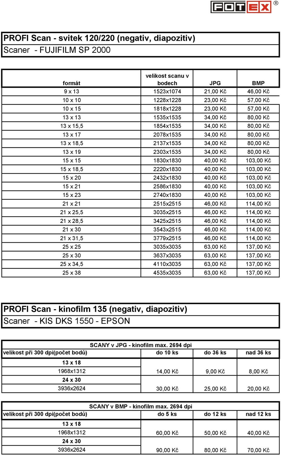 Kč 15 x 15 1830x1830 40,00 Kč 103,00 Kč 15 x 18,5 2220x1830 40,00 Kč 103,00 Kč 15 x 20 2432x1830 40,00 Kč 103,00 Kč 15 x 21 2586x1830 40,00 Kč 103,00 Kč 15 x 23 2740x1830 40,00 Kč 103,00 Kč 21 x 21