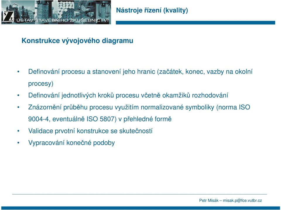 Znázornění průběhu procesu využitím normalizované symboliky (norma ISO 9004-4, eventuálně