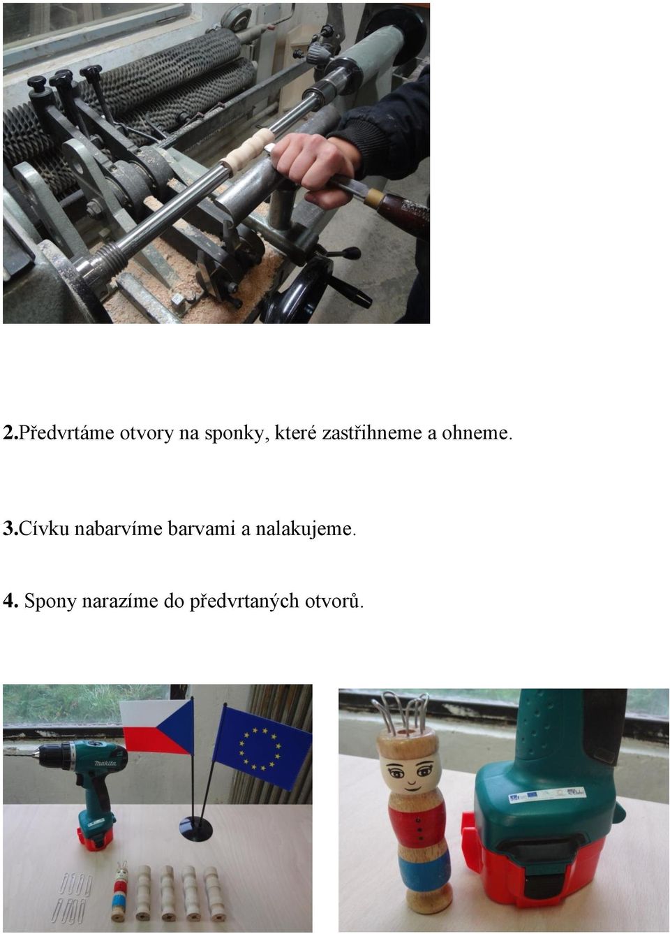 Cívku nabarvíme barvami a