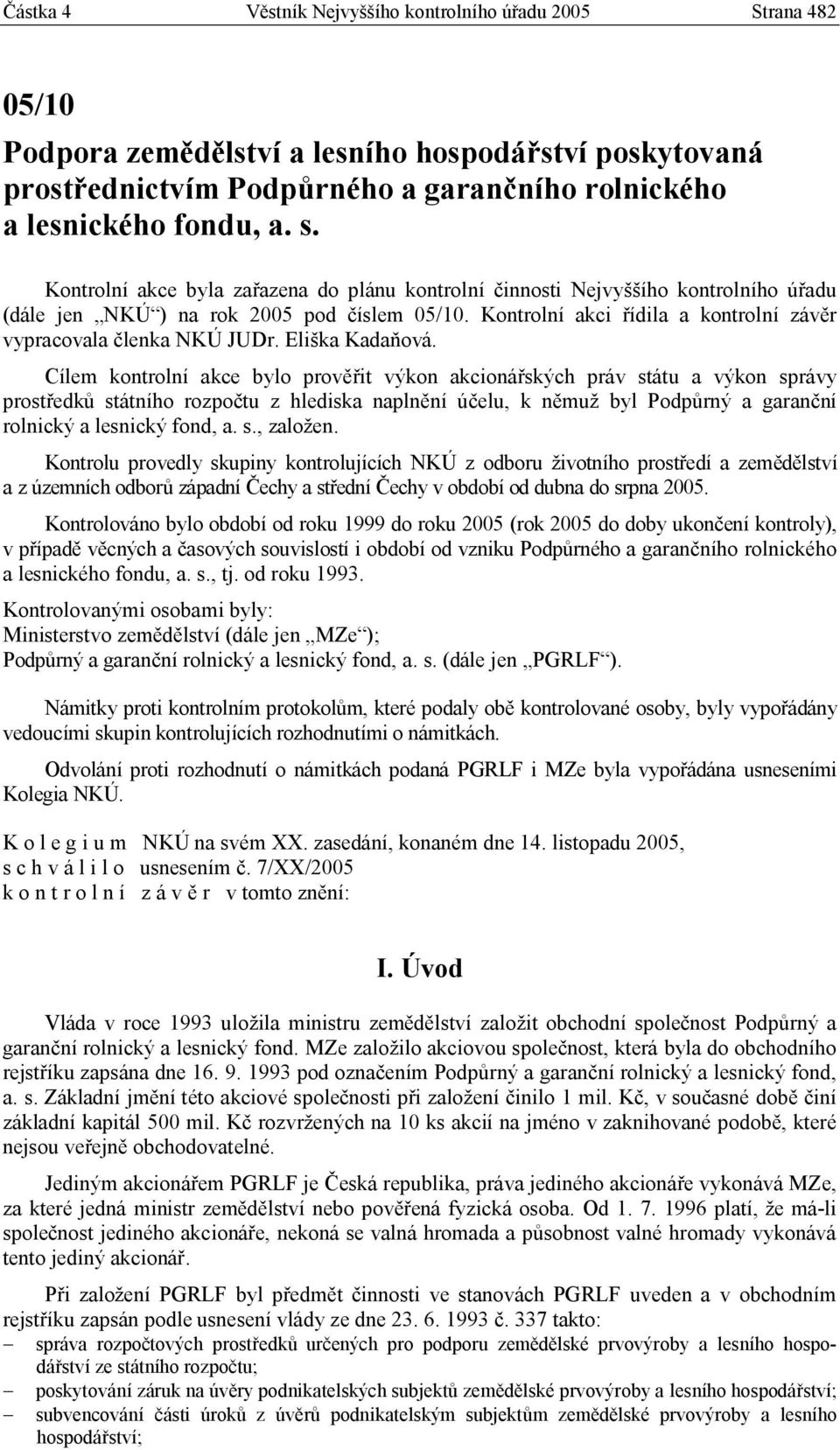 Eliška Kadaňová.