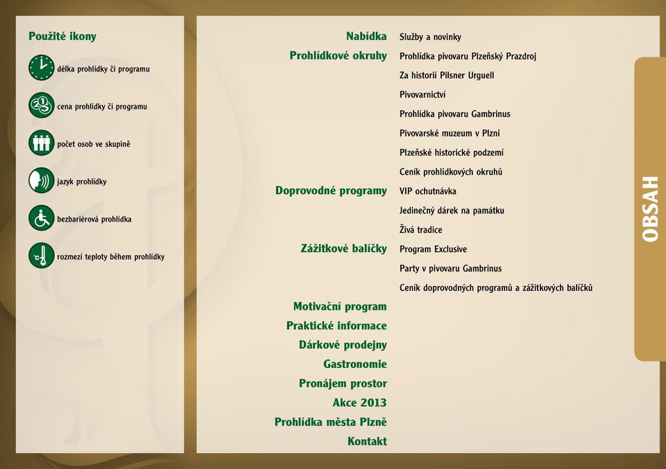 historické podzemí Ceník prohlídkových okruhů Doprovodné programy VIP ochutnávka Jedinečný dárek na památku Živá tradice Zážitkové balíčky Program Exclusive Party v pivovaru