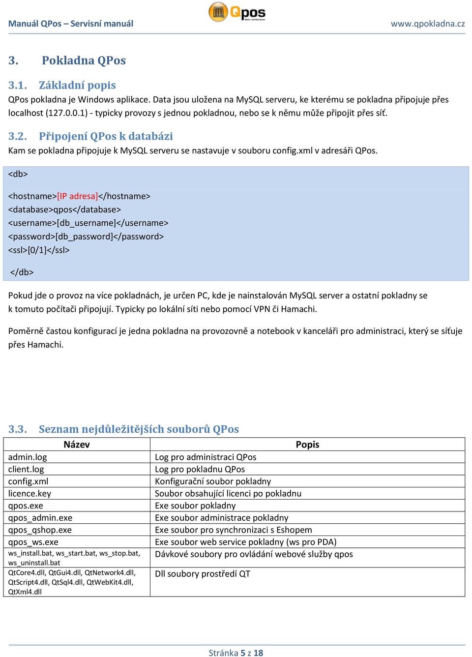 xml v adresáři QPos.