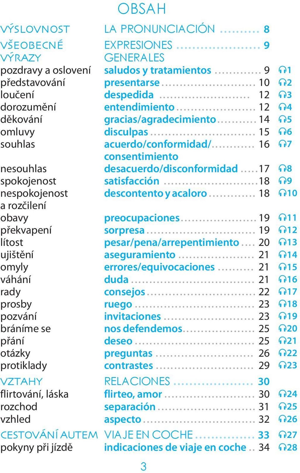 ..17 spokojenost satisfacción...18 nespokojenost descontento y acaloro... 18 a rozčilení obavy preocupaciones... 19 překvapení sorpresa... 19 lítost pesar/pena/arrepentimiento.