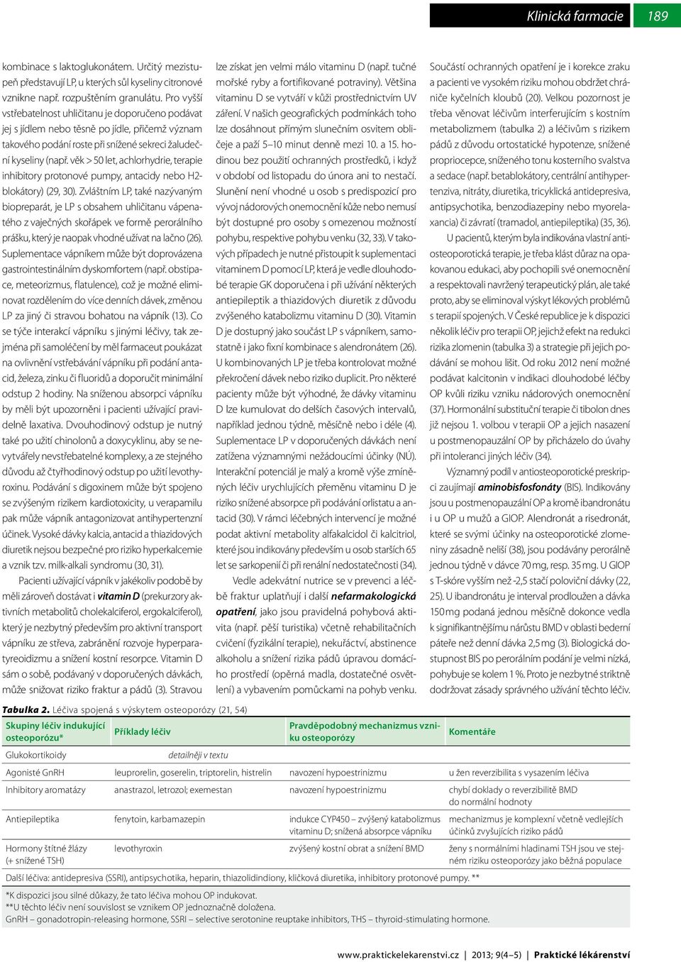 věk > 50 let, achlorhydrie, terapie inhibitory protonové pumpy, antacidy nebo H2- blokátory) (29, 30).