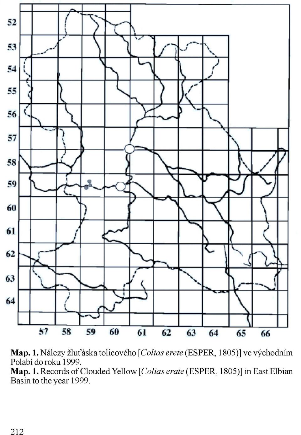 1805)] ve východním Polabí do roku 1999.