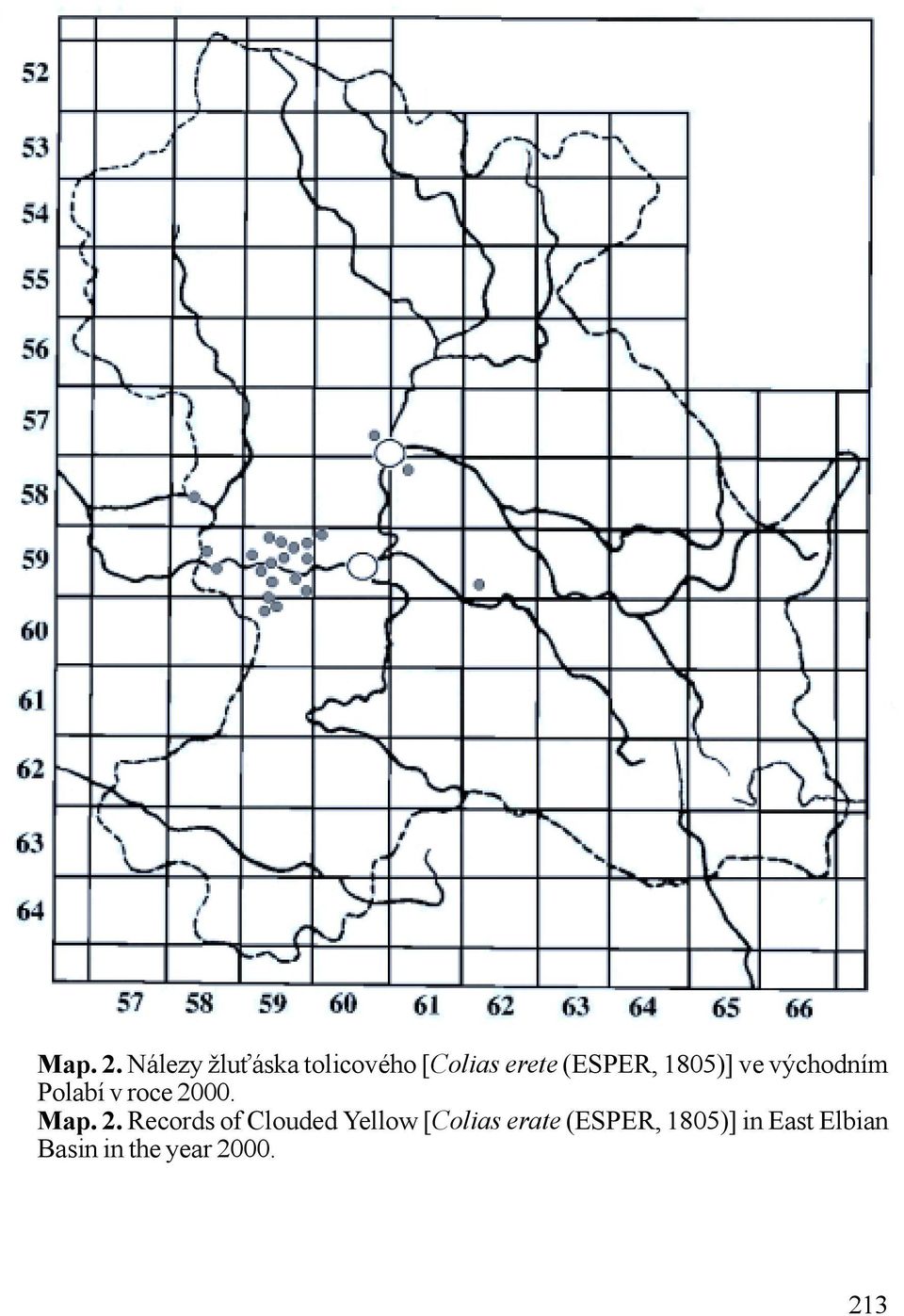 1805)] ve východním Polabí v roce 2000.