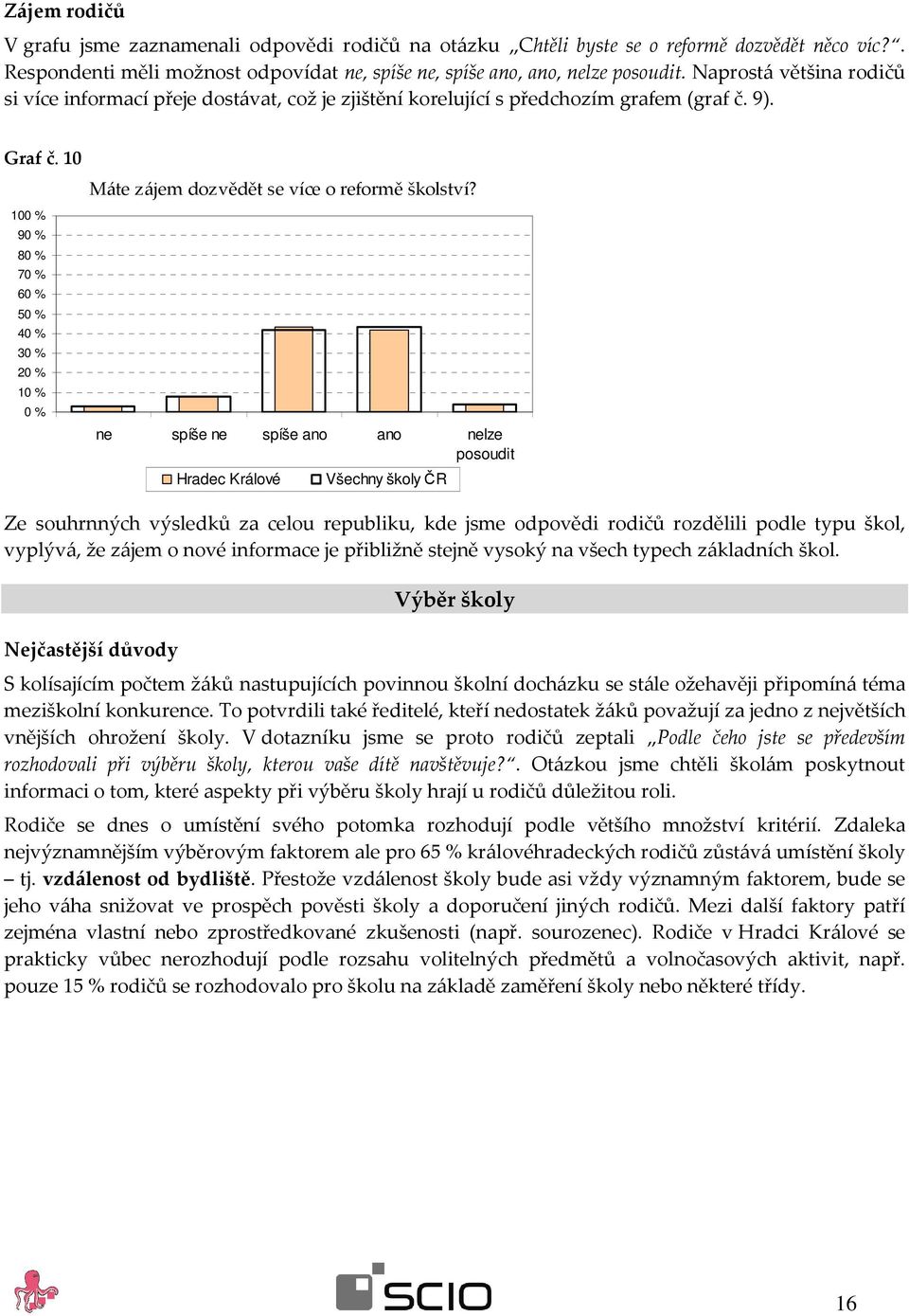 10 100 % 90 % 80 % 70 % 60 % 50 % 40 % 30 % 20 % 10 % 0 % Máte zájem dozvědět se více o reformě školství?