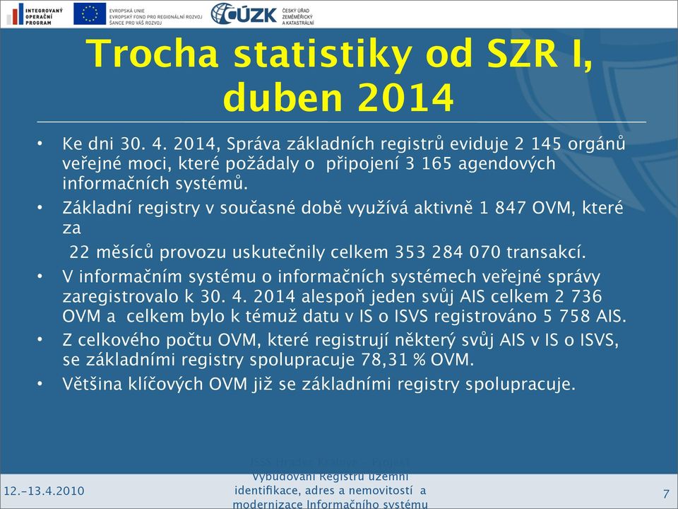 Základní registry v současné době využívá aktivně 1 847 OVM, které za 22 měsíců provozu uskutečnily celkem 353 284 070 transakcí.