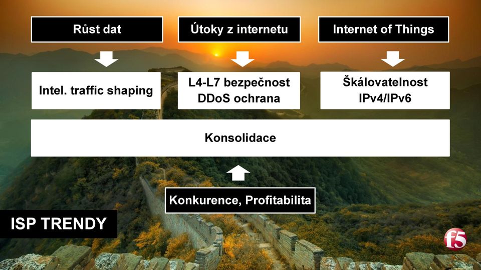 traffic shaping L4-L7 bezpečnost DDoS ochrana