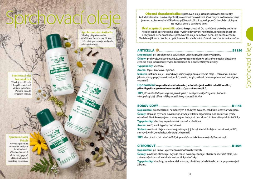 Sprchovací olej heřmánkový Vhodný pro děti, ale i dospělé s extrémně citlivou pokožkou. Pomáhá navodit příjemný spánek.