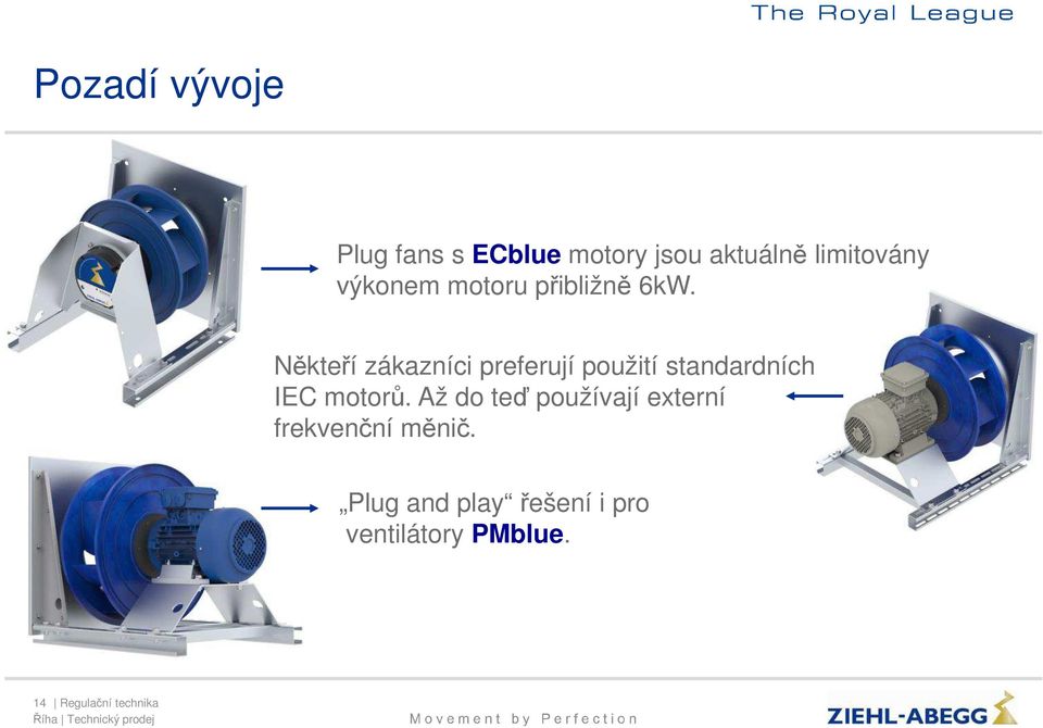 Někteří zákazníci preferují použití standardních IEC motorů.