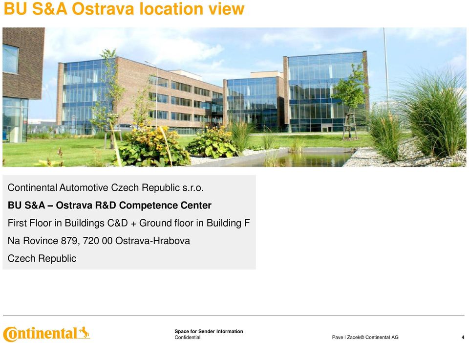 BU S&A Ostrava R&D Competence Center First Floor in Buildings