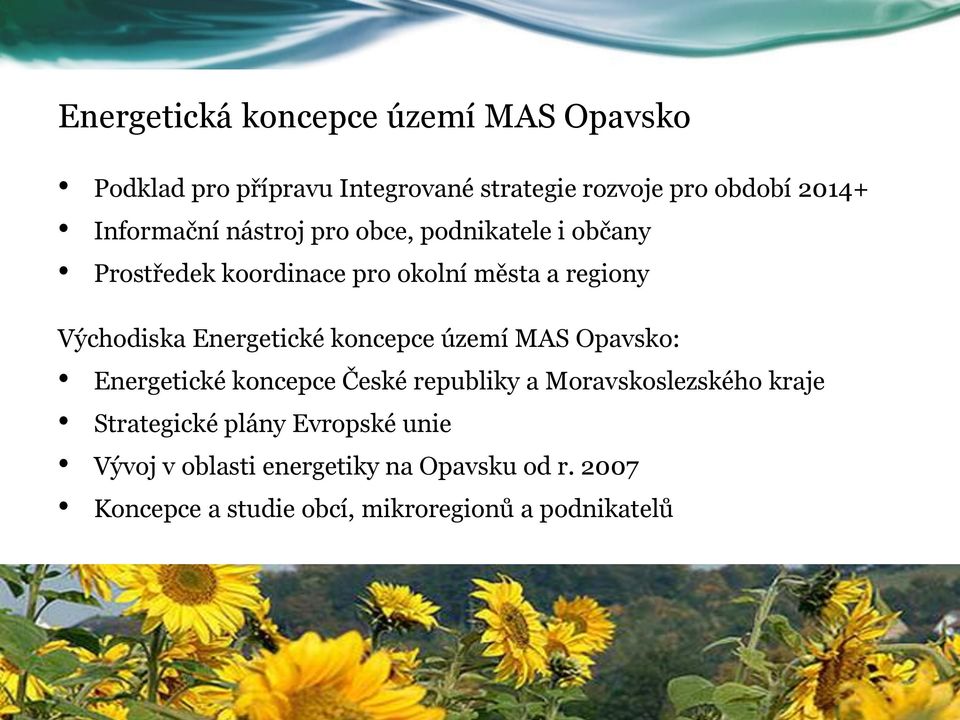 Energetické koncepce území MAS Opavsko: Energetické koncepce České republiky a Moravskoslezského kraje