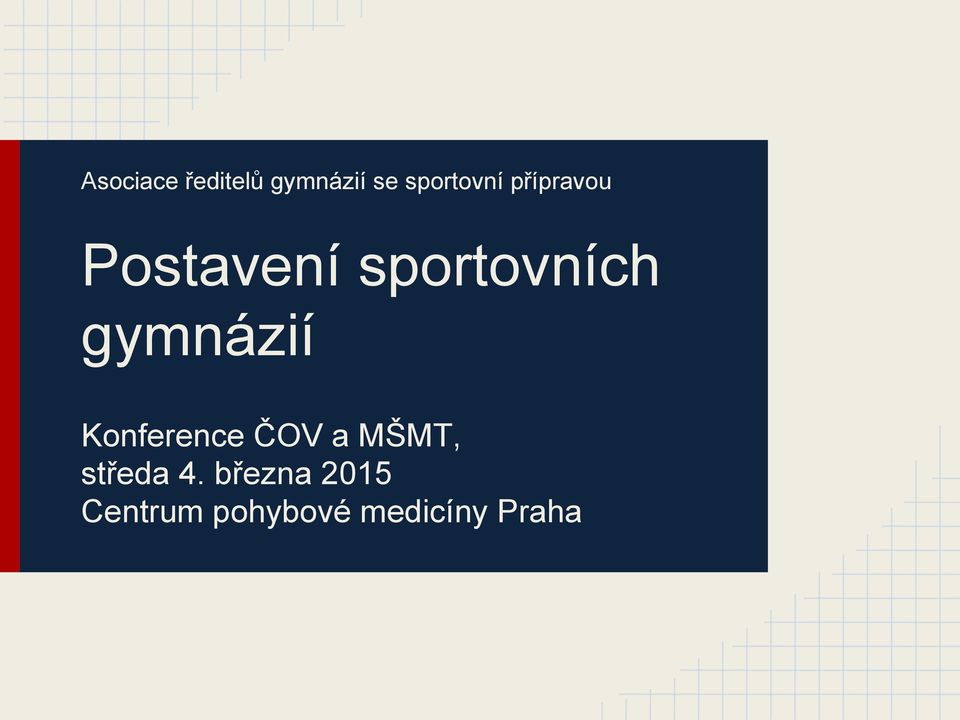 gymnázií Konference ČOV a MŠMT, středa