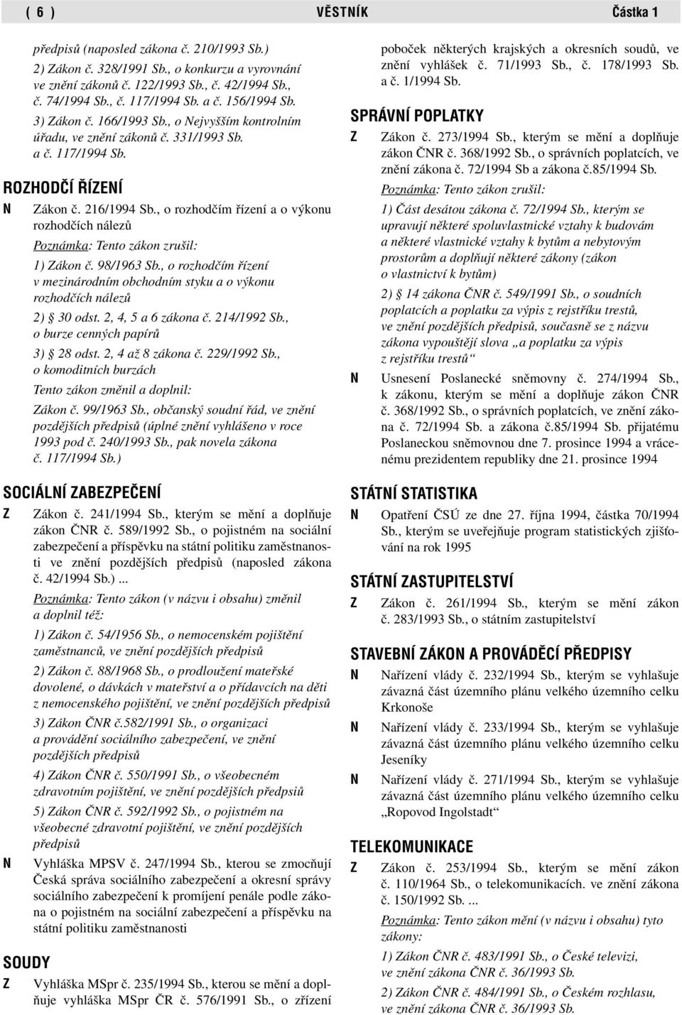 , o rozhodčím řízení a o výkonu rozhodčích nálezů Poznámka: Tento zákon zrušil: 1) Zákon č. 98/1963 Sb., o rozhodčím řízení v mezinárodním obchodním styku a o výkonu rozhodčích nálezů 2) 30 odst.