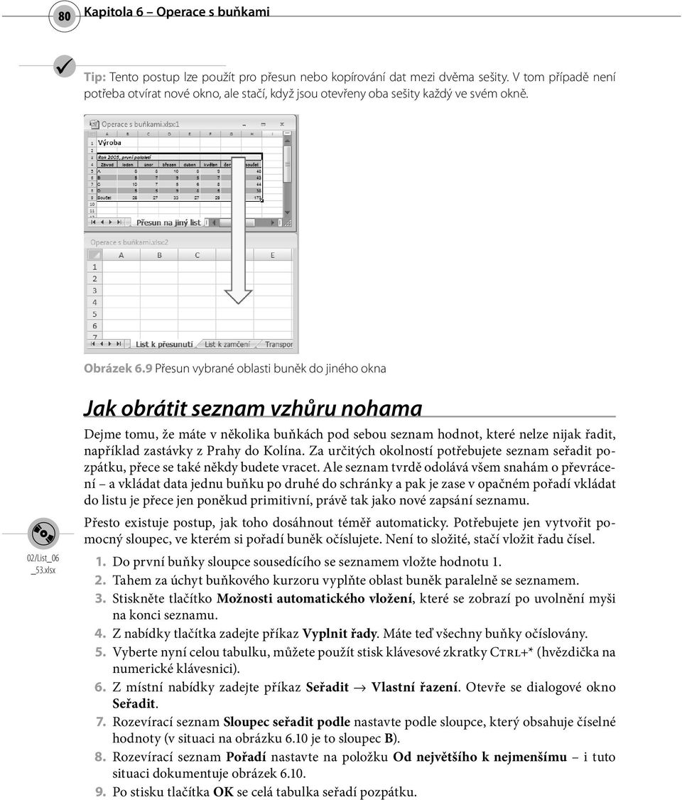 xlsx Jak obrátit seznam vzhůru nohama Dejme tomu, že máte v několika buňkách pod sebou seznam hodnot, které nelze nijak řadit, například zastávky z Prahy do Kolína.