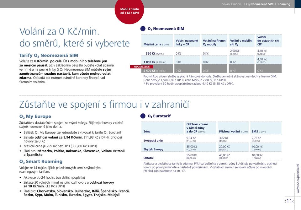 S O 2 Neomezenou SIM můžete svým zaměstnancům snadno nastavit, kam všude mohou volat zdarma. Odpadá tak nutnost náročné kontroly financí nad firemním voláním.