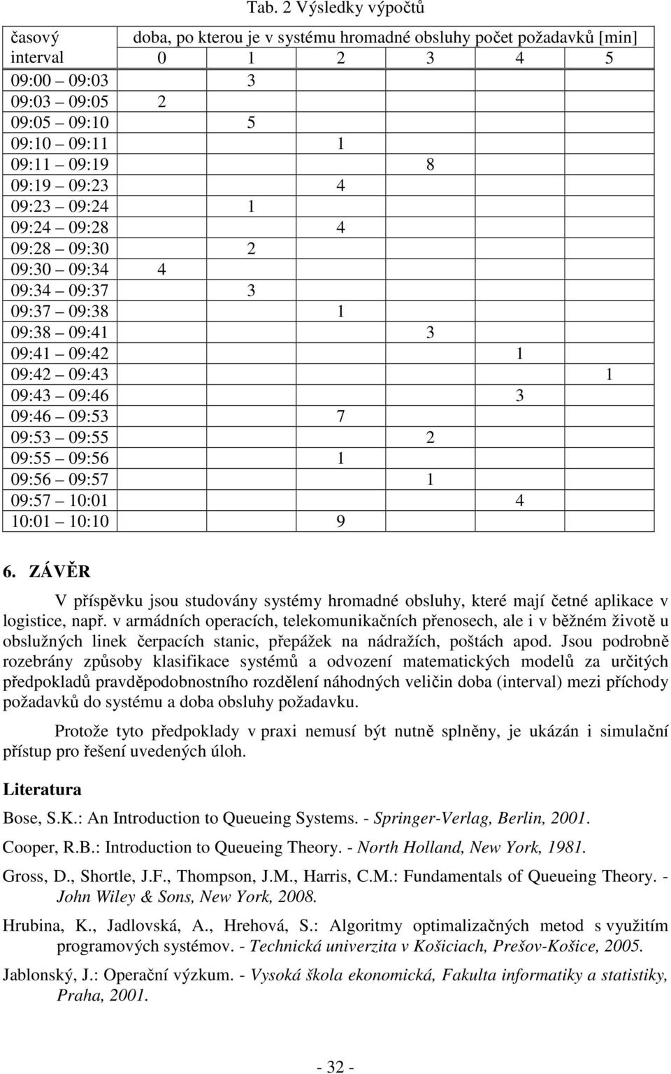 ZÁVĚR V řísěvu jsou studováy systémy hromadé obsluhy, teré mají četé aliace v logistice, ař.