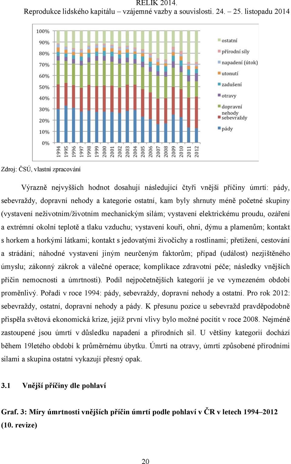 živočichy a rostlinami; přetížení, cestování a strádání; náhodné vystavení jiným neurčeným faktorům; případ (událost) nezjištěného úmyslu; zákonný zákrok a válečné operace; komplikace zdravotní péče;