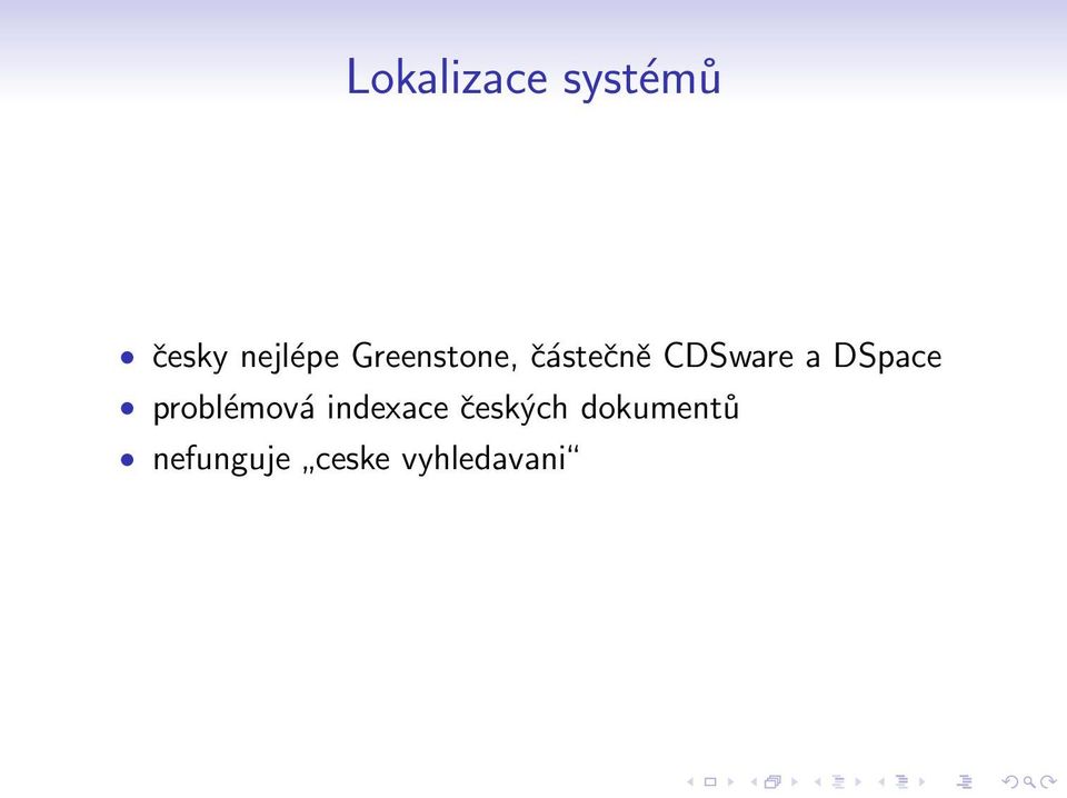 DSpace problémová indexace českých
