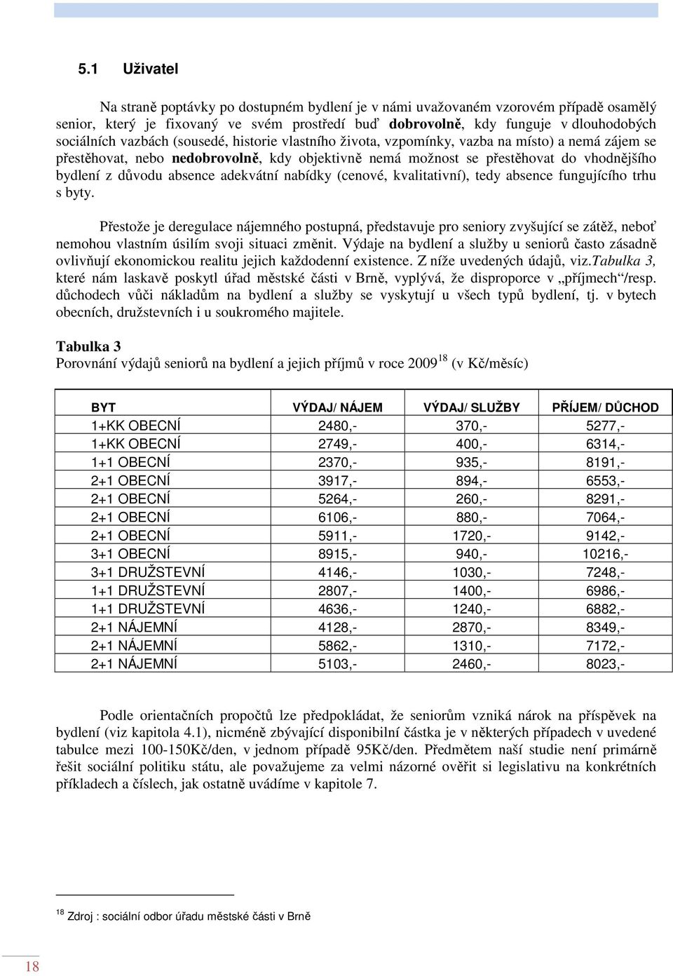 absence adekvátní nabídky (cenové, kvalitativní), tedy absence fungujícího trhu s byty.