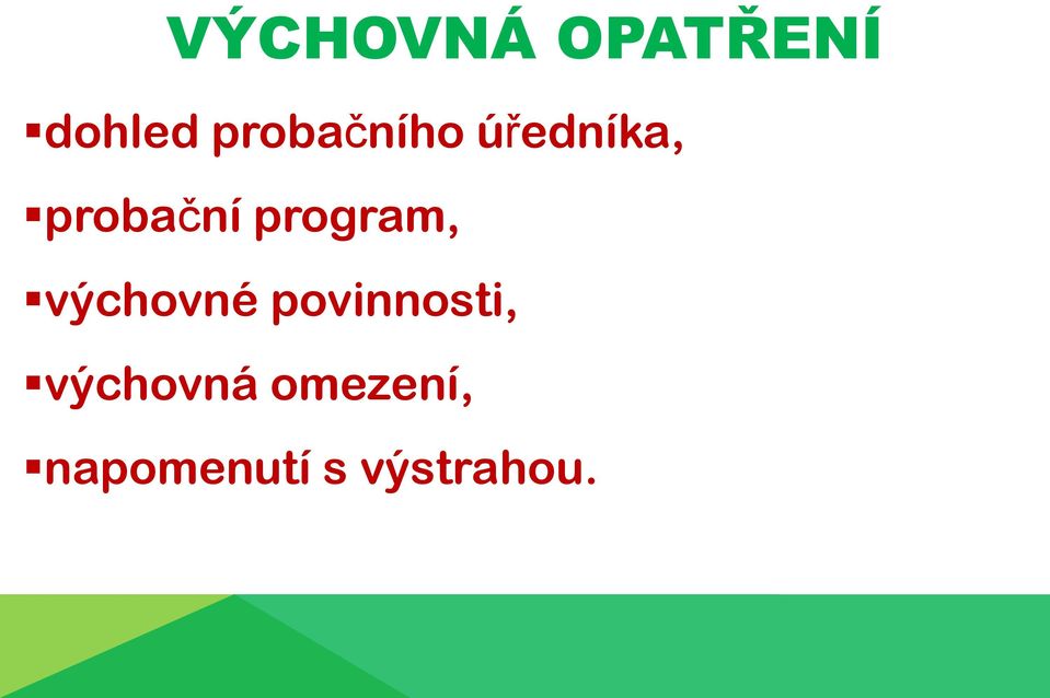 program, výchovné povinnosti,