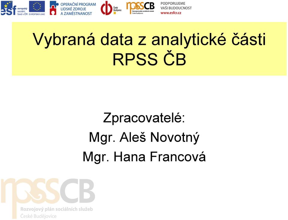 ČB Zpracovatelé: Mgr.
