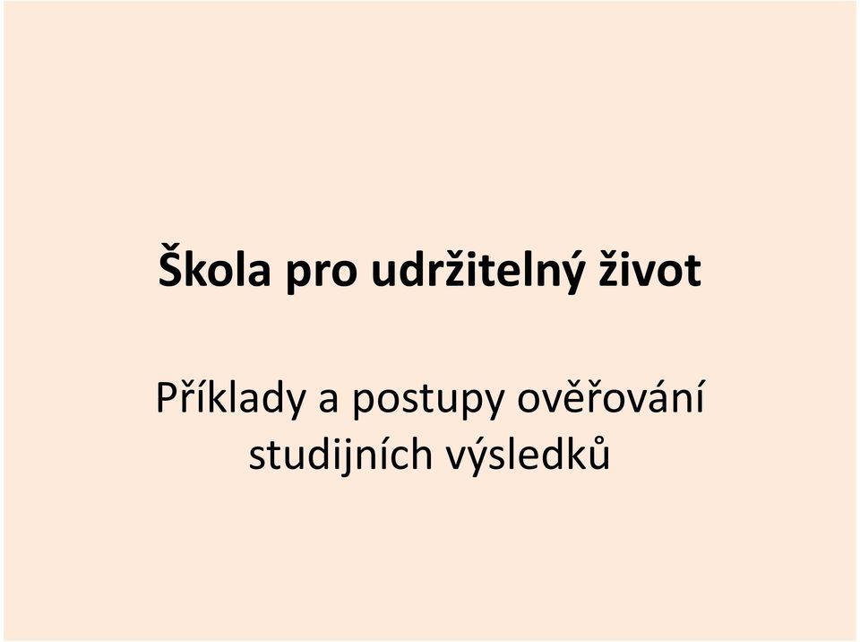 Příklady a postupy