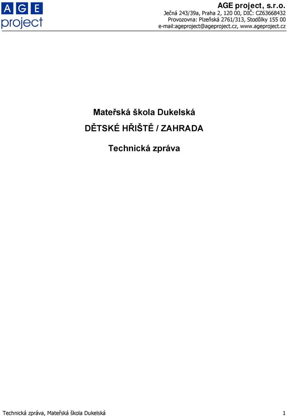 Technická zpráva Technická