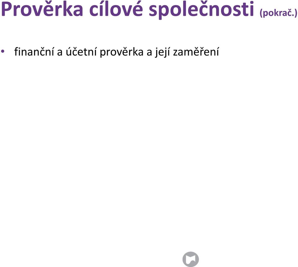 ) finanční a účetní
