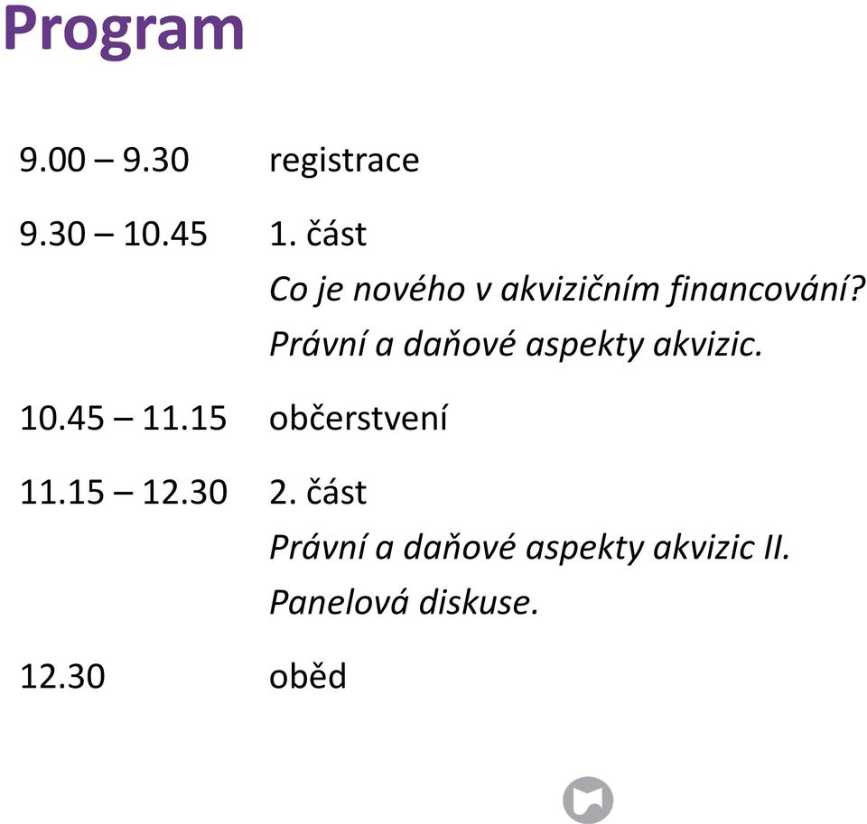 část Co je nového v akvizičním financování?