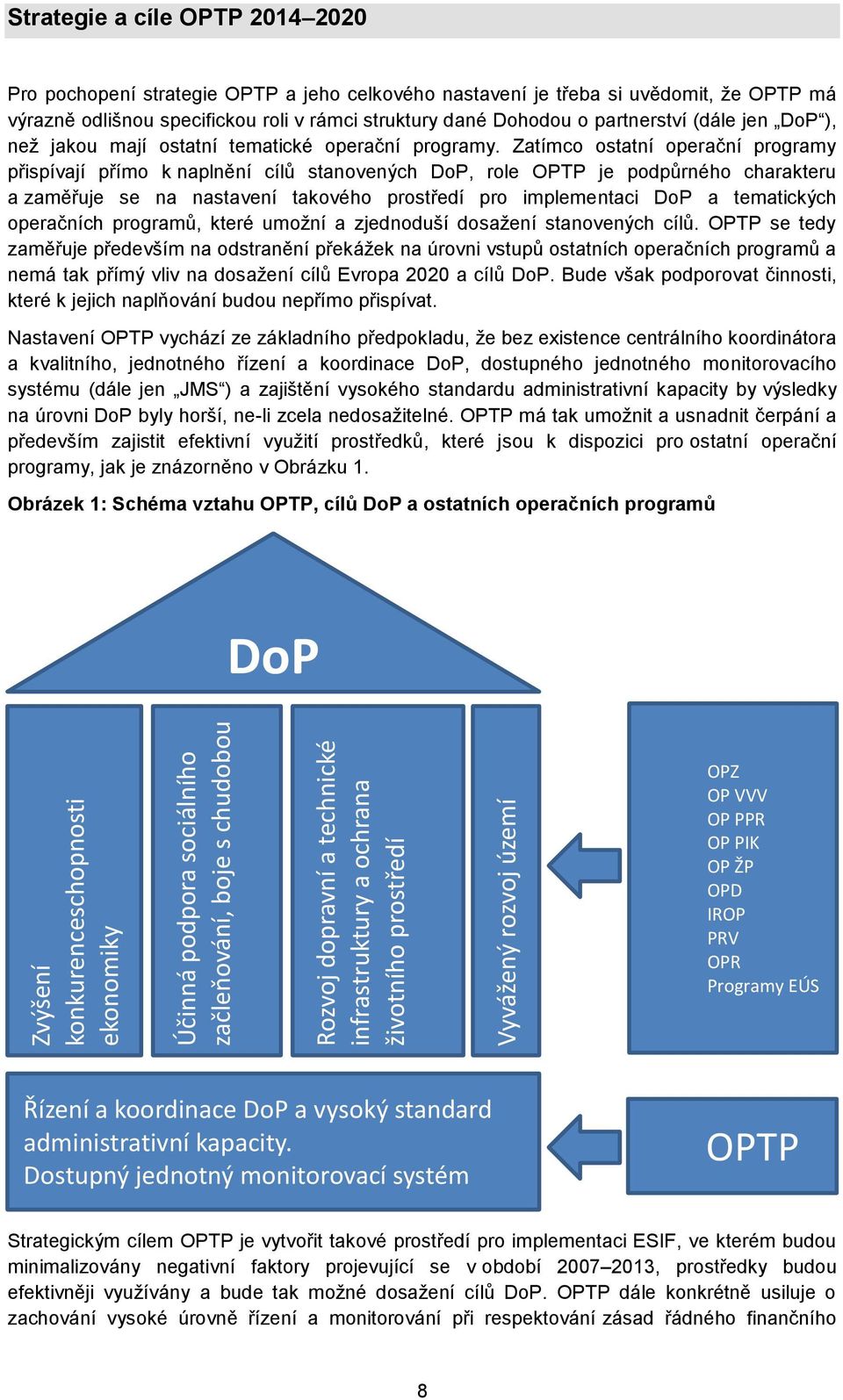 DoP ), než jakou mají ostatní tematické operační programy.