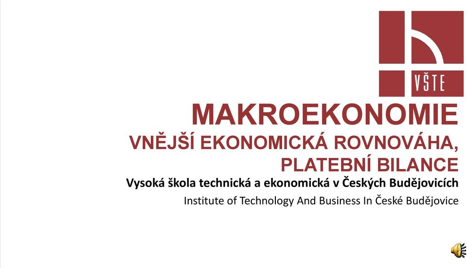 ekonomická v Českých Budějovicích Institute