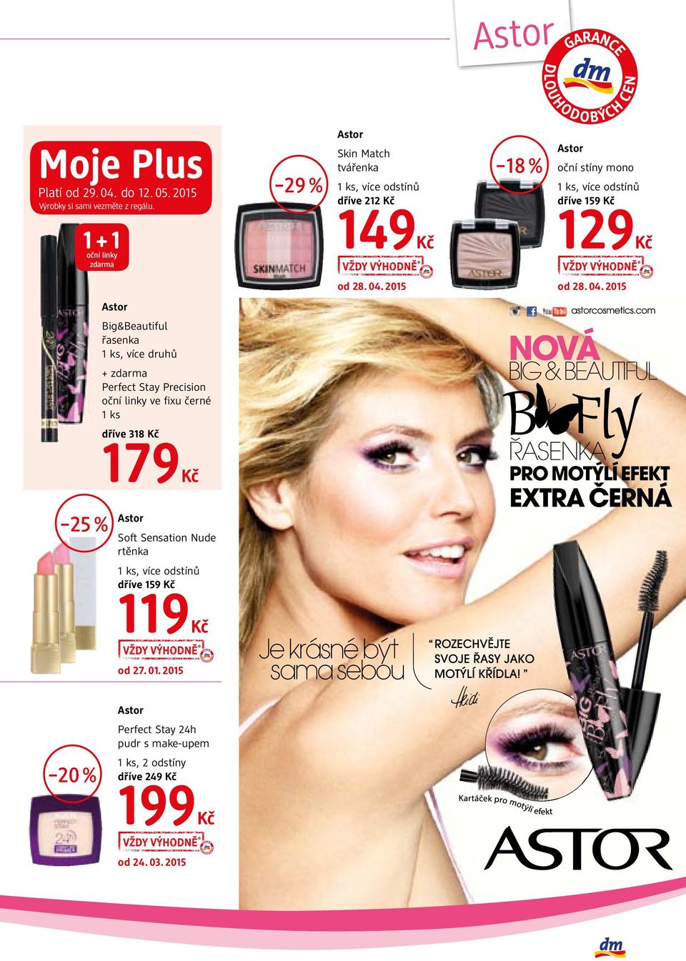 Astor Big&Beautiful řasenka, více druhů + Perfect Stay Precision oční linky ve fixu černé dříve 318 179 25 % Astor Soft
