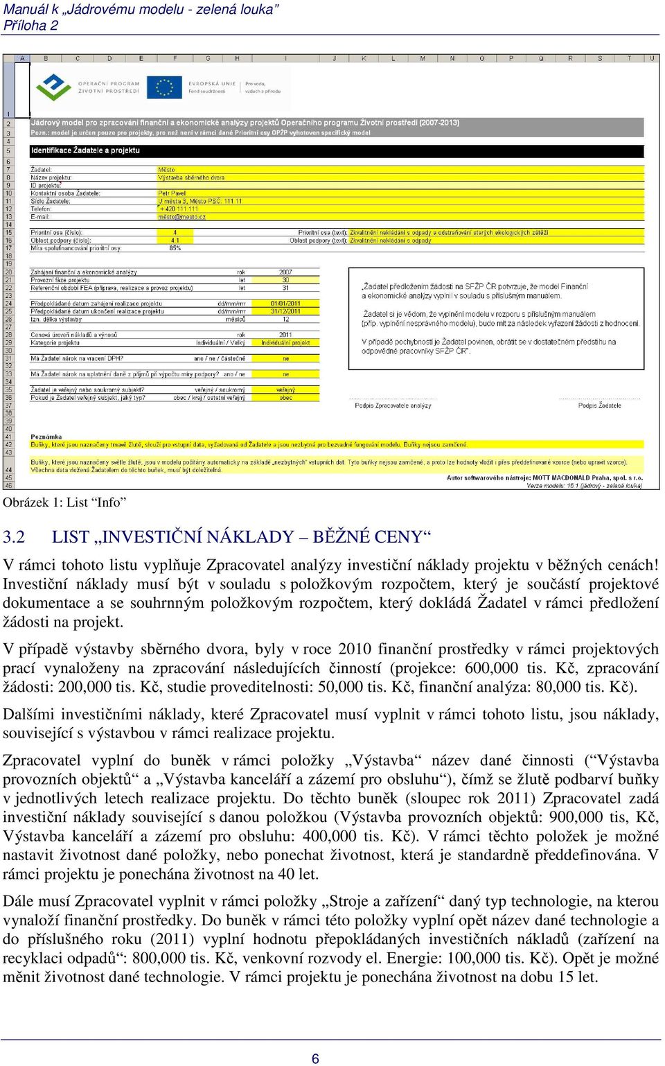 V případě výstavby sběrného dvora, byly v roce 2010 finanční prostředky v rámci projektových prací vynaloženy na zpracování následujících činností (projekce: 600,000 tis.