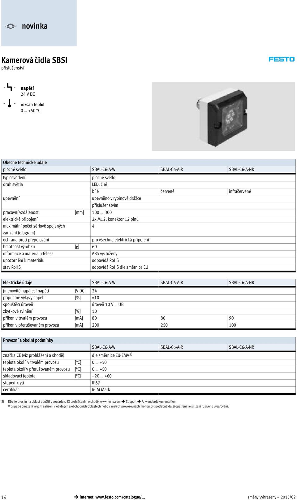 ochrana proti přepólování pro všechna elektrická připojení hmotnost výrobku [g] 60 informace o materiálu tělesa ABS vyztužený upozornění k materiálu odpovídá RoHS stav RoHS odpovídá RoHS dle směrnice