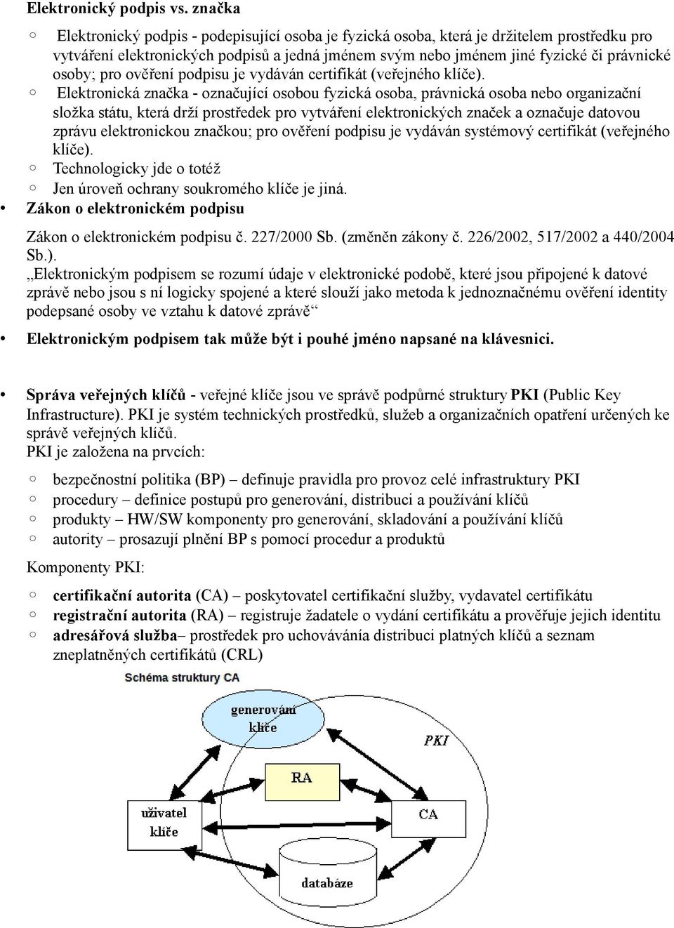 pro ověření podpisu je vydáván certifikát (veřejného klíče).