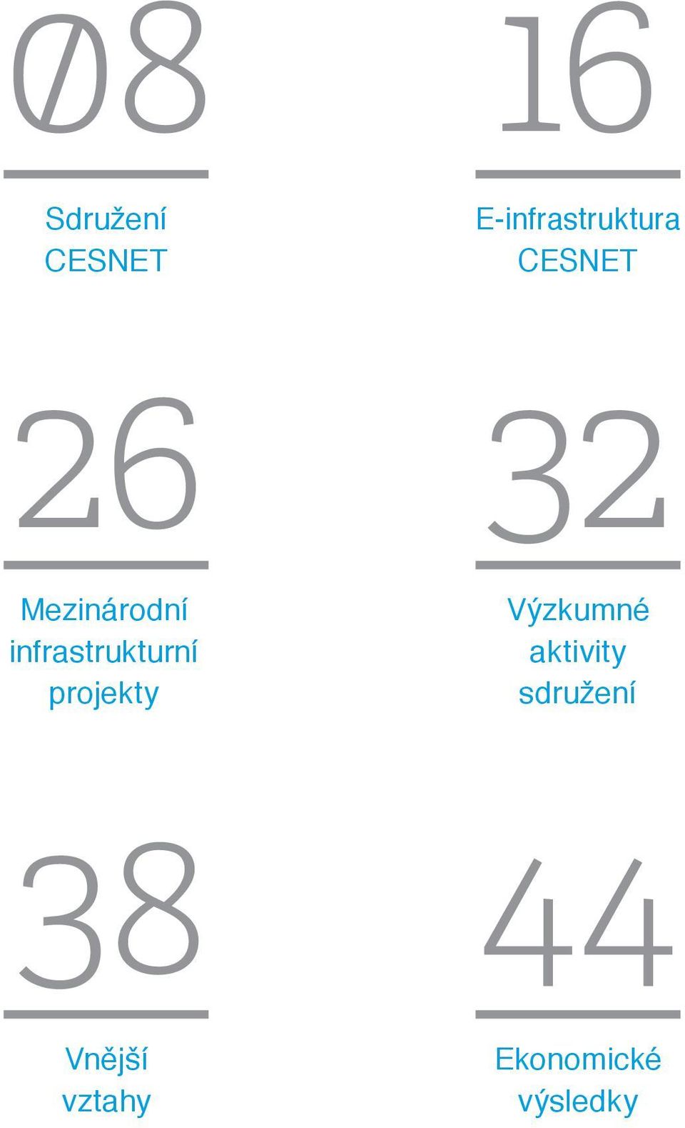 infrastrukturní projekty Výzkumné