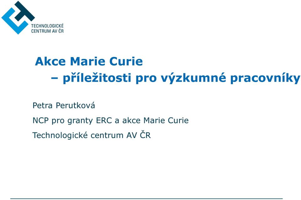 Perutková NCP pro granty ERC a