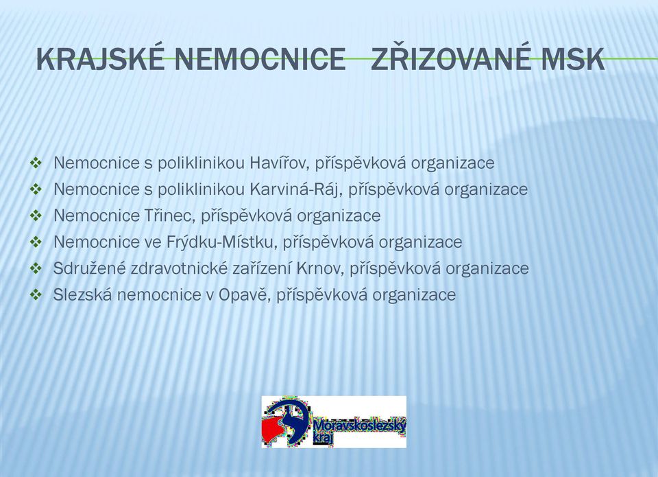 Třinec, příspěvková organizace Nemocnice ve Frýdku-Místku, příspěvková organizace