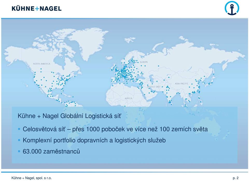 Komplexní portfolio dopravních a logistických