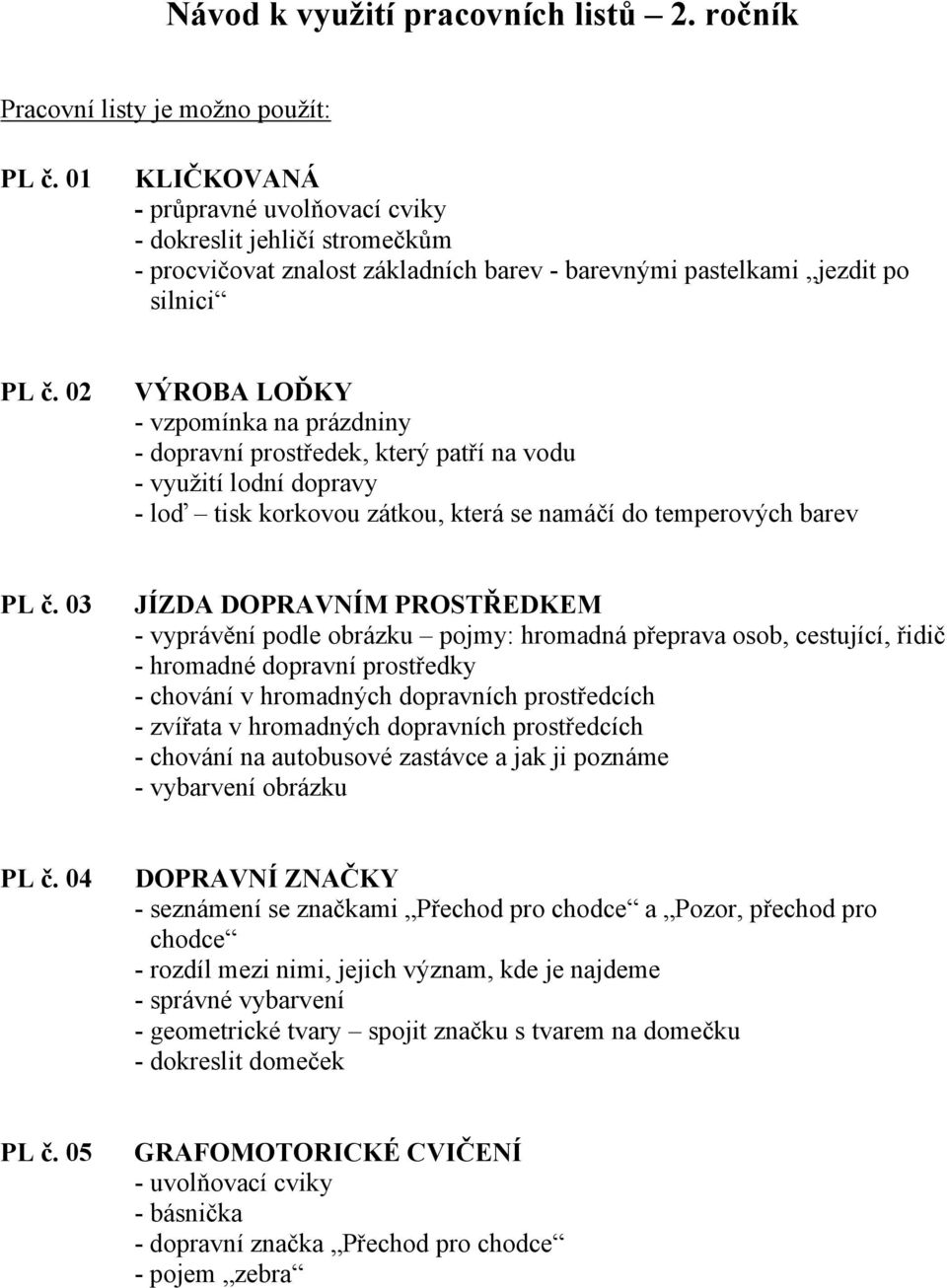 02 VÝROBA LOĎKY - vzpomínka na prázdniny - dopravní prostředek, který patří na vodu - využití lodní dopravy - loď tisk korkovou zátkou, která se namáčí do temperových barev PL č.