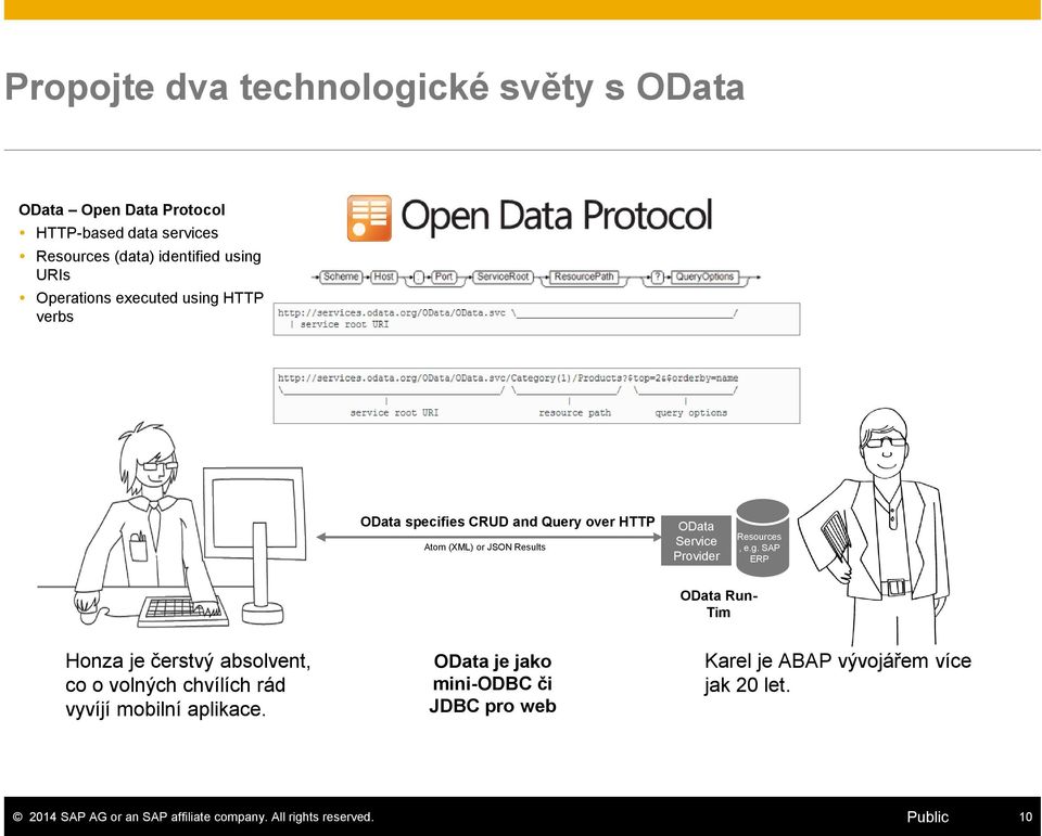 JSON Results OData Service Provider Resources, e.g.