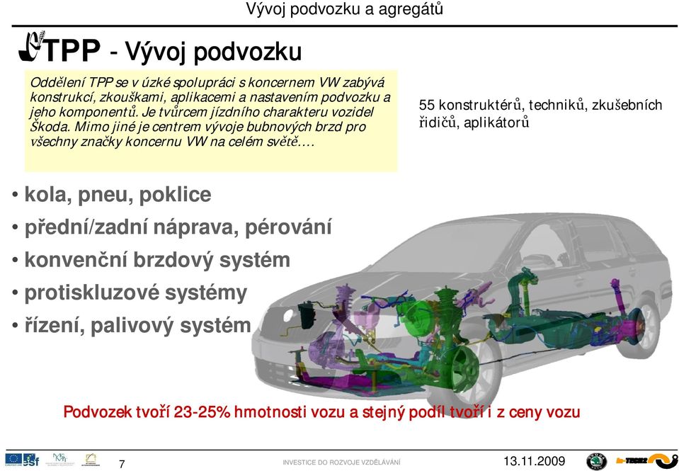 Mimo jiné je centrem vývoje bubnových brzd pro echny zna ky koncernu VW na celém sv.