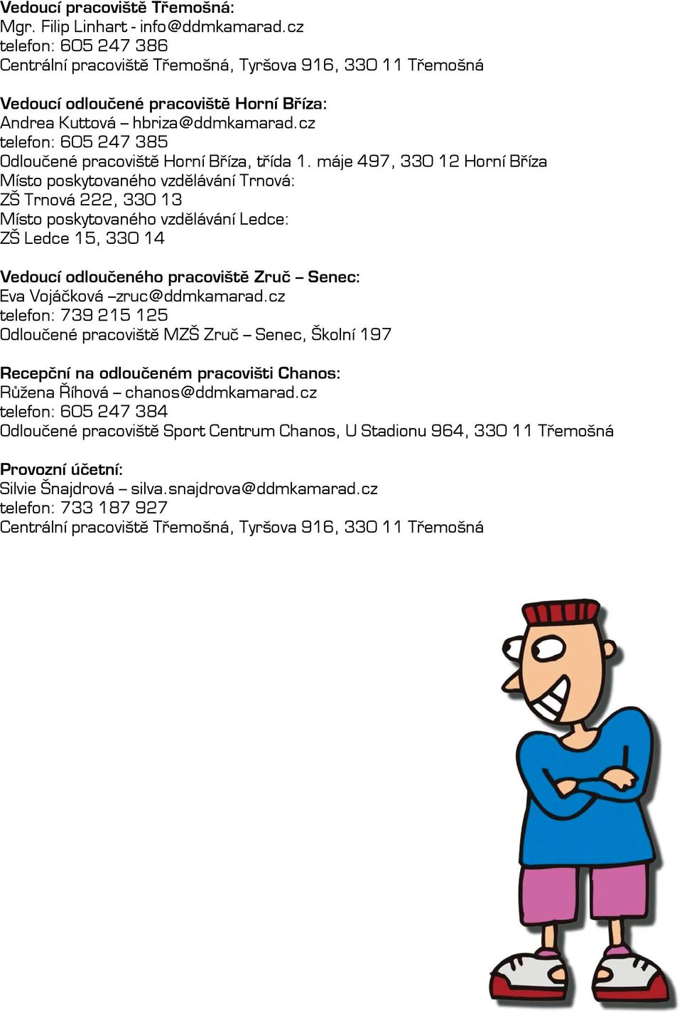 cz telefon: 605 247 385 Odloučené pracoviště Horní Bříza, třída 1.