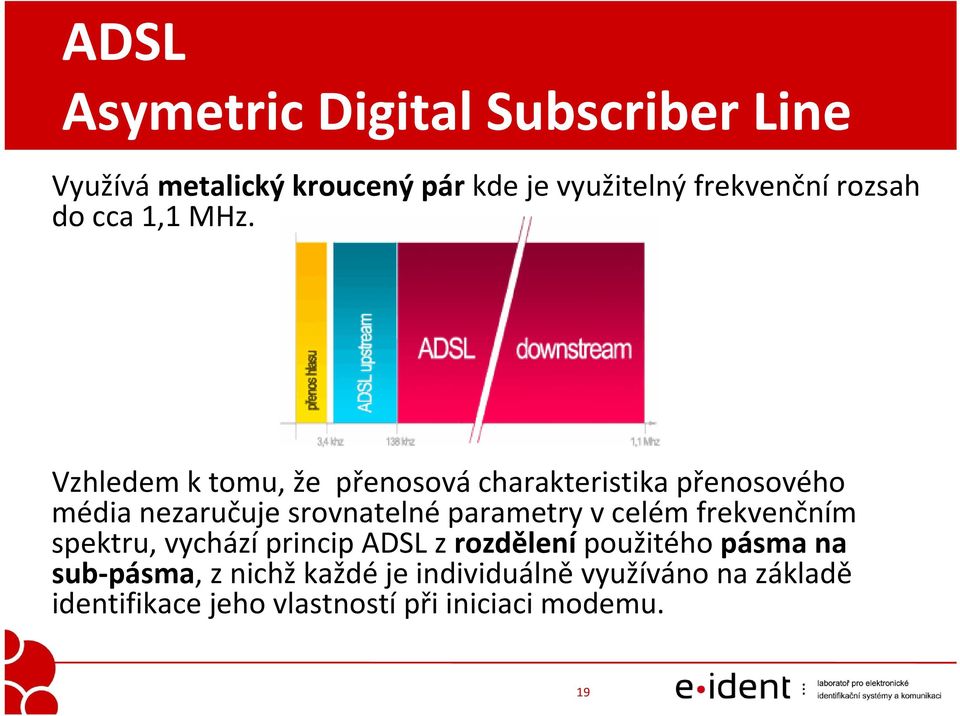 Vzhledem ktomu, že přenosová charakteristika přenosového média nezaručuje srovnatelné parametry v celém