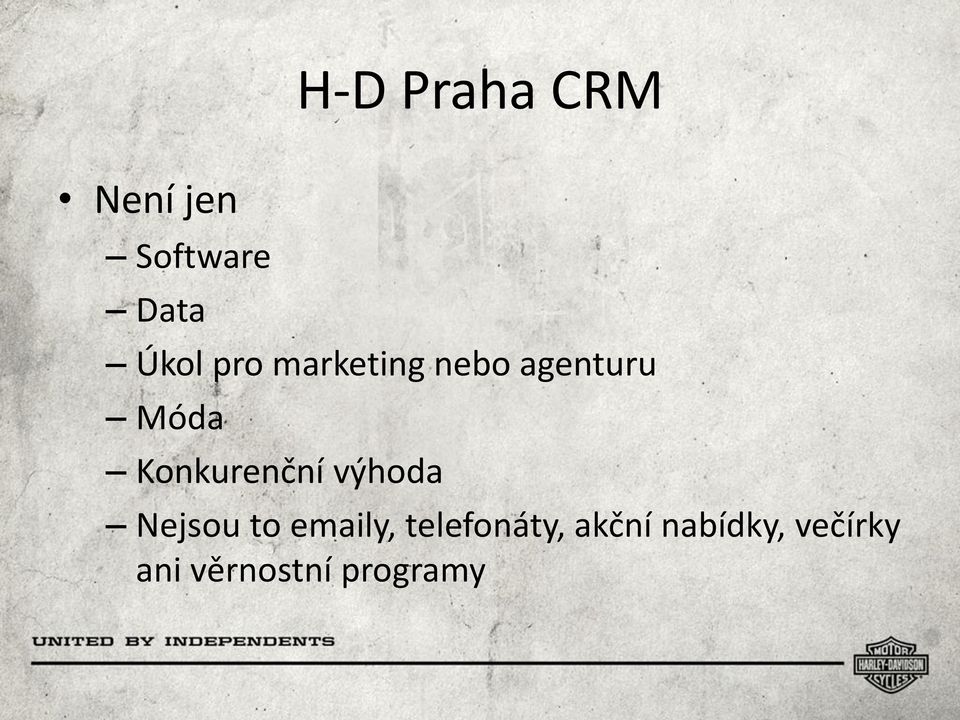 Konkurenční výhoda Nejsou to emaily,